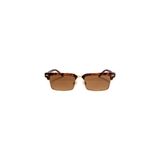 Jarin Leopar Desenli Yarım Çerçeve Retro Metal Detaylı Unisex UV400 Vintage Retro Güneş Gözlüğü