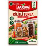 Jarıva Kavanoz Formlu Kilitli Gıda Saklama Kabı L 17,5 x 27 cm - 10 Adet - L - 17,5 x 27 cm