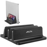 JARLINK (Yükseltilmiş Dock Versiyonu) Dikey Dizüstü Bilgisayar Standı Çift Masaüstü Standı Ayarlanabilir Dizüstü Bilgisayar Tutucu (17,3 inç'e kadar) Tüm MacBook Pro/Air/Microsoft Surface/Oyun Laptopları/Lenovo (Siyah)