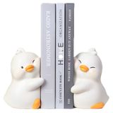 JARPSIRY Sevimli Kucaklama Ördekler Dekoratif Kitap Ayrımları, Benzersiz Kitap Kitap Tutmak için Uçlar Yaratıcı Reçine Kitap Tutucu Durdurucu Ev Ofis Masası Kitaplık Dekorasyonu için
