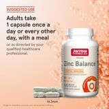 Jarrow Formulas Zinc Balance Vegan L-Methionine Sulfate Cooper Gluconate Çinko Bakır Powerfull Complex Immune