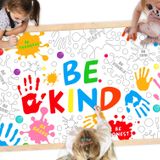 JarThenaAMCS Giant Positive Affirmations Boyama Posteri 79,8 x 110 cm Büyük Masa Örtüsü Kendin Yap Çizim Boş Doodle Duvar Sanatı Afiş Sınıf Ev Okul Parti Malzemeleri için