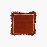 Jasmin Concepts Keten Terracotta Renkli Kare Kırlent 40 Cm Turuncu