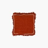 Jasmin Concepts Keten Terracotta Renkli Kare Kırlent 50 Cm Turuncu