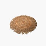 Jasmin Concepts Seagrass Natural Püsküllü Yuvarlak Halı 230cm Kahverengi