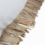 Jasmin Concepts Seagrass Püsküllü Kare Kırlent 60 Cm Bej
