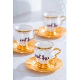 Jasmine 6 Kişilik Kahve Fincanı Takımı - 90 ml - Beyaz