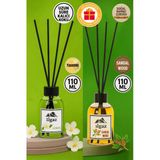 Jasmine Bambu Çubuklu Oda Kokusu 110 Ml & Sandal Ağacı Bambu Çubuklu Oda Kokusu 110 Ml 2'Li Ortam Kokusu Seti