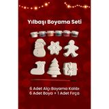 Jasmine Boyama Seti, Alçı Kalıp, Yılbaşı, Ağaç, Kardan Adam, Kar, Kurabiye, Çorap - renkli