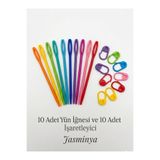 Jasminya 10 Adet Plastik Yün İğnesi & 10 Adet İlmek İşaretleyici Seti