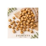 Jasminya 20 Adet Cilalı& Vernikli 12 mm Ahşap Boncuk Tahta Boncuk