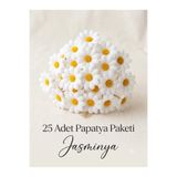 Jasminya 25 Adet Beyaz Yapay Çiçek – Düğün, Nişan, Hediye Süsleme Dekorasyon Uygun Yapay Papatya