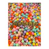 Jasminya 25 gr Pastel Karışık Renkli 8 mm Plastik Boncuk 90 adet