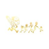 Jason Voorhees Koşan Aile Komik Sticker 17X17 Cm Gold