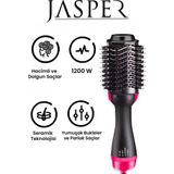 Jasper 1200 W Ultra Hava Üflemeli Saç Şekillendirici Düzleştirici Fön Tarağı Saç Kurutma