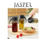JASPER 2'li Cam Yağdanlık 500 ml Yağ Sirke Sürahisi Sirkelik JPR-0124
