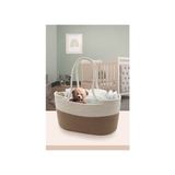 Jasper Anne Bebek Bakım Çantası Organizer 34x22x20 cm Keçe Jüt İpli Çok Bölmeli Bej Taşınabilir