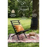 JASPER Beach Katlanabilir Portatif Metal Sandalye, Şezlong – Plaj, Bahçe ve Teras Kullanımına Uygun 45x70 Cm Geniş Oturum