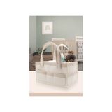 Jasper Bej Keçe Anne Bebek Bakım Çantası Organizer 18x32x22 Kapasite ile Şeritli Tasarım