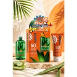 Jasper Güneş Kremi Ve Yoğun Nemlendirici Aloe Vera Jel Set, E Vitaminli, Spf 50 Yüksek Koruma, 100ml