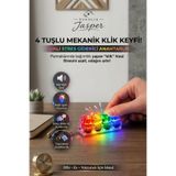 JASPER Işıklı Klavye-Click Sesli Stres Giderici Oyuncak Renkli Anahtarlık