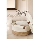 Jasper Jut Ip Hasir Ozel Tasarim Cok Amacli Duzenleyici Kapakli Sepet Organizer