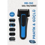 Jasper MR-150 Mavi Şarjlı Yedek Başlıklı Sakal Tıraş Makinesi Erkek Kişisel Bakım Sinekkaydı Tıraş