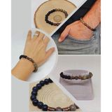 Jasper & Oniks Taşı 8mm Unisex Tasarım Bileklik Hawaii Model (43140)