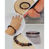 Jasper & Oniks Taşı 8mm Unisex Tasarım Bileklik Hawaii Model (8176)
