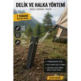 Jasper Profesyonel Çadır Sabitleme Kazığı – Çift Bağlantı Delikli-Keskin Uçlu – Kolay Çakım, Güçlü T