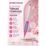 Javidan Beauty El ve Ayak Tırnak Törpüsü Paslanmaz Çelik Çift Taraflı V Uçlu Tırnak Eti İtici ve Tırnak Eti Sıyırıcı