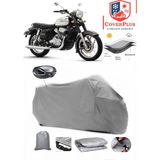 Jawa 300 cl Branda Gri Arka Çanta Uyumlu(Topcase) Motosiket Brandası Motor Örtüsü Çadır Su Geçirmez Motosiklet Kılıfı Motor Brandası,lastikli,taşıma Torbalı