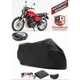 Jawa Cz 350 Branda Siyah Arka Çanta Uyumlu(Topcase) Motosiket Brandası Motor Örtüsü Çadır Su Geçirmez Motosiklet Kılıfı Motor Brandası,lastikli,taşıma Torbalı