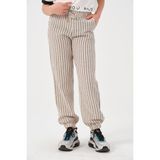 Jazziee Genç Kız Çocuk Çizgili Jogger Pantolon - Siyah - 12 - 13 Yaş