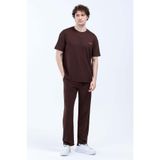 JB John Borners Erkek John Borners Baskılı Oysho Kumaş Eşofman Takımı Kahverengi- 26Y 7852
