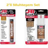 Jb Weld Kwikwood™ Epoksi Macun - 2 Oz Ahşap Onarıcı, Ahşap Yapıştırıcı Jb Weld Kwikwood Şırınga