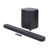 JBL Bar 500 M2, 10 inç subwoofer, Dolby Atmos, HDMI eARC, Wi-F/Bluetooth, 4K desteği, PureVoice 2.0 ve MultiBeam 3.0 ile 5.1 kanallı ses bar sistemi, siyah