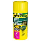 JBL Pronovo Spirulina Flakes, 8-20 cm arası tüm akvaryum balıkları için yeşil yem, balık yemi taneleri, boyut M, 250 ml