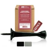 JD Jack N'Drill N' Drill 7,8 cm Sert Kapı Stoperi (12 Paket) - Ağır Hizmet Tipi Sağlam Metal Kapı Stoperi | Duvar ve Kapı Hasarını Önler - Mutfak, Yatak Odası, Ofis, Garaj için Sert Kauçuk Uç Kapı Stoperi