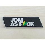 Jdm Arması 10X3cm Koselı Sport Arma Parlak Cerceve (Jdm Logosu) Jdm Yazısı - Camurluk Ve Bagaj Arması