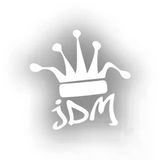 Jdm Kral Tacı Araba Sticker 17X17 Cm Beyaz