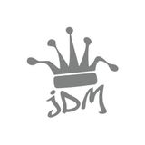 Jdm Kral Tacı Araba Sticker 17X17 Cm Gri