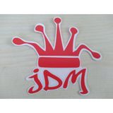 Jdm Kral Tacı Stıcker Kırmızı 11X9cm - King Stıcker, Jdm Kral Tacı Etıketı, Jdm Tac Cıkartması