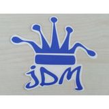 Jdm Kral Tacı Stıcker Mavı 13,5X13,5Cm - King Stıcker, Jdm Kral Tacı Etıketı, Jdm Tac Cıkartması