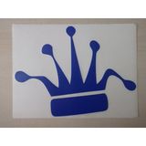 Jdm Kral Tacı Sticker Mavi 20x14cm - King Sticker, Jdm Kral Tacı Etiketi, Jdm Taç Çıkartması