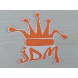 Jdm Kral Tacı Stıcker Turuncu 11X9cm - King Stıcker, Jdm Kral Tacı Etıketı, Jdm Tac Cıkartması