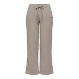JdY Kadın Jdytheis Life Wide Pant WVN Noos pantolon, geniş bacaklı, yüksek bel ve yan cepli, Kahverengi (Brindle), L / 32L