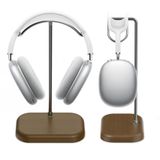JE Kulaklık Standı, Çalışma Masası için Kulaklık Tutucu, Kulaklık Tutucu, Sağlam Alüminyum Stand + Premium Kaymaz Ahşap Ped, AirPods Max, Beats, Bose, Sony vb. ile Uyumlu (Şerit)