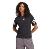 JE0237 W FI 3S TEE Siyah Bisiklet Düz Kadın T-Shirt