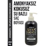 Jeans Color Amonyaksız Eflatun Solmayan Çiçek Renkli Saç Boyası 250 Ml Kokusuz Su Bazlı Amaranth Hair Dye